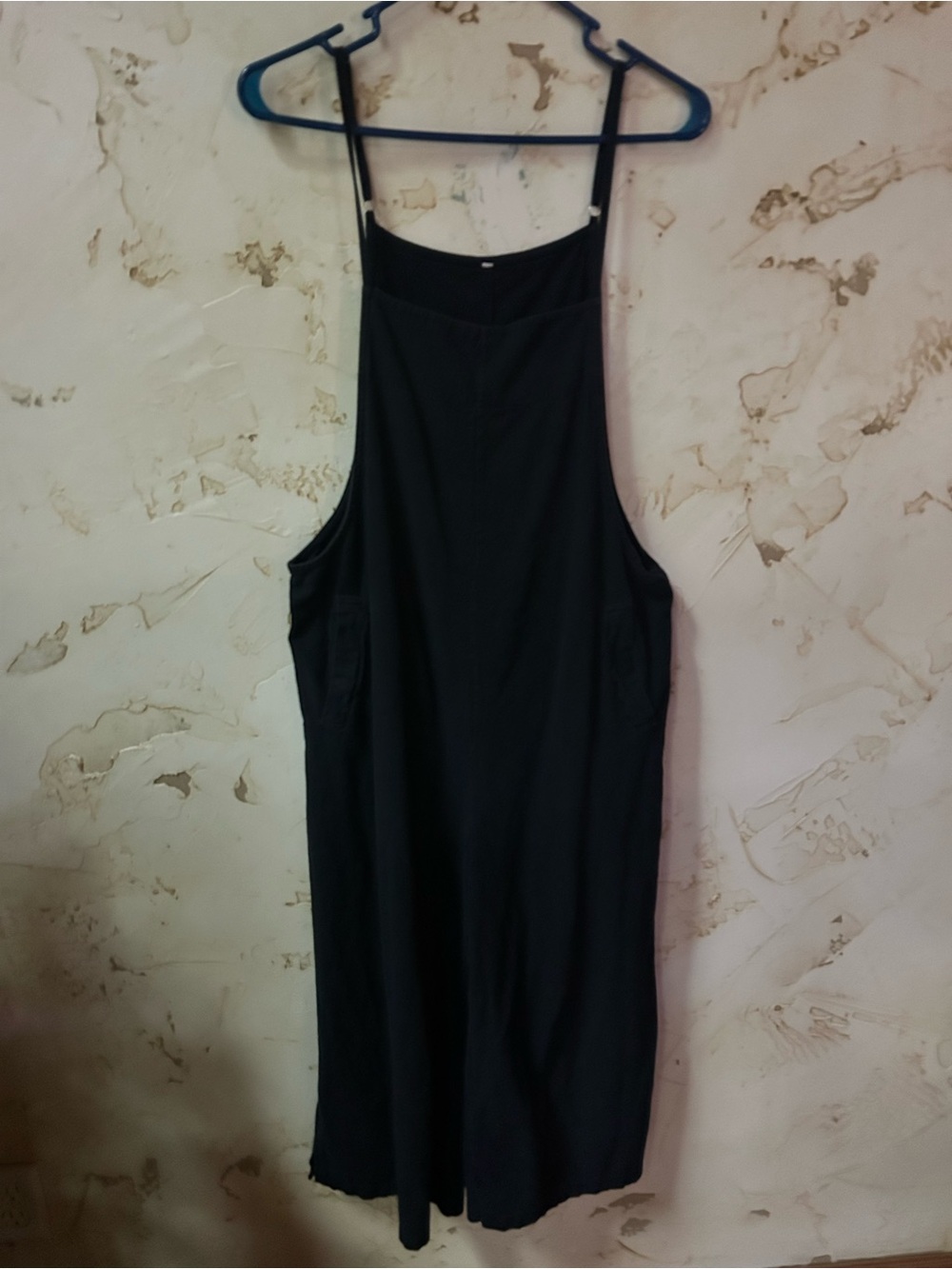 Black Cotton Gauze Romper Casual Wide Leg Beach Vacation Summer Jumper - Picture 2 of 5